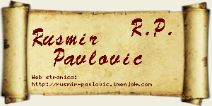 Rusmir Pavlović vizit kartica